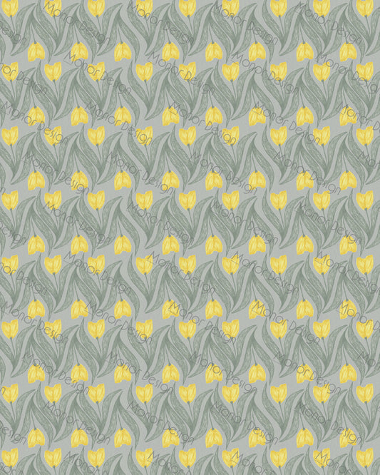 Golden Tulips – Elegant Floral Design with Unlimited Commercial License