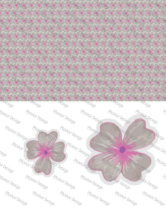 Dusty Pink Petals – Soft Floral Design for Cutting & Print Projects